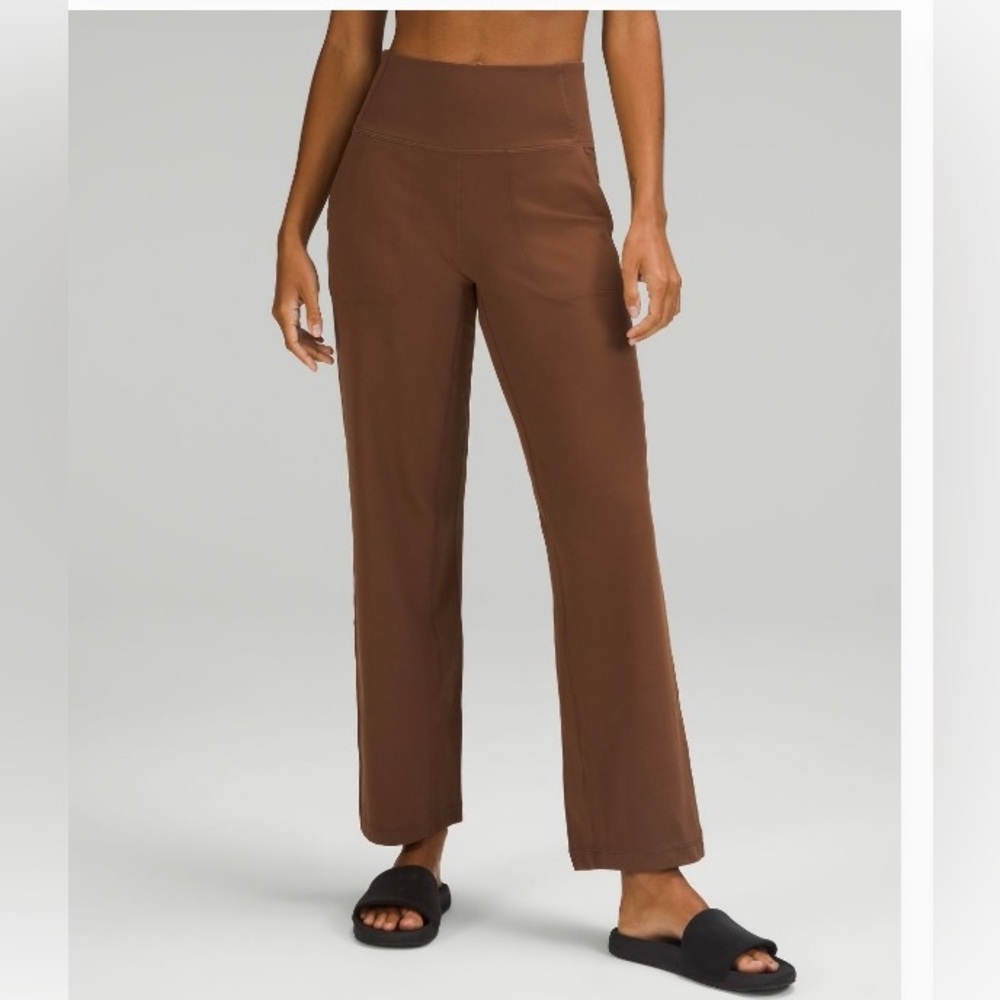 lululemon athletica Wide Leg Pants in Brown